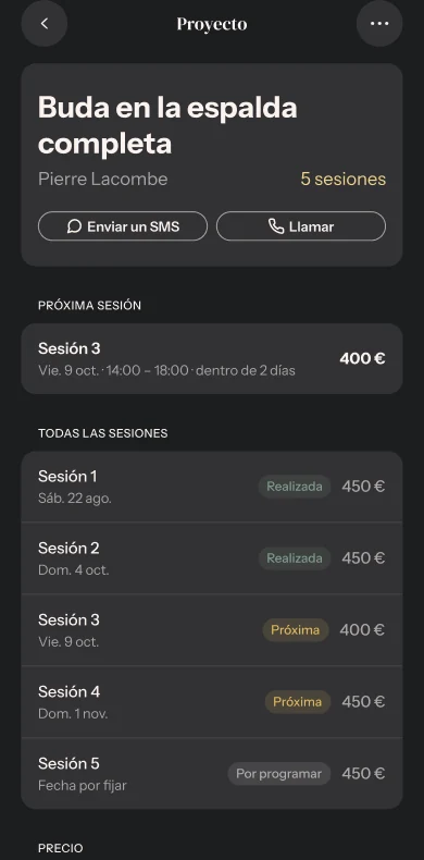 Pantalla de la app: Anticipos bajo control